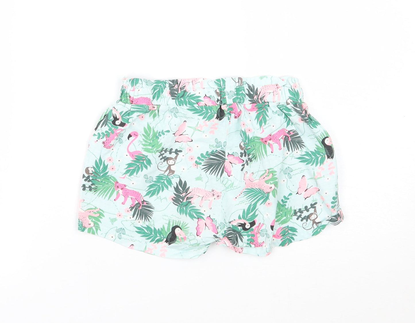 H&M Girls Green Floral  Bermuda Shorts Size 5-6 Years