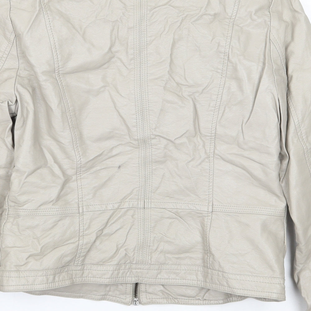 TU Womens Ivory   Jacket Coat Size 10