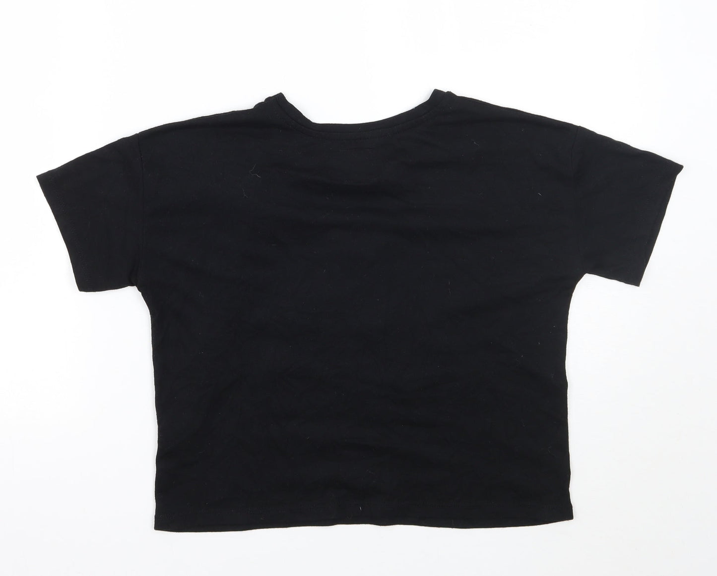 George Girls Black   Basic T-Shirt Size 12 Years
