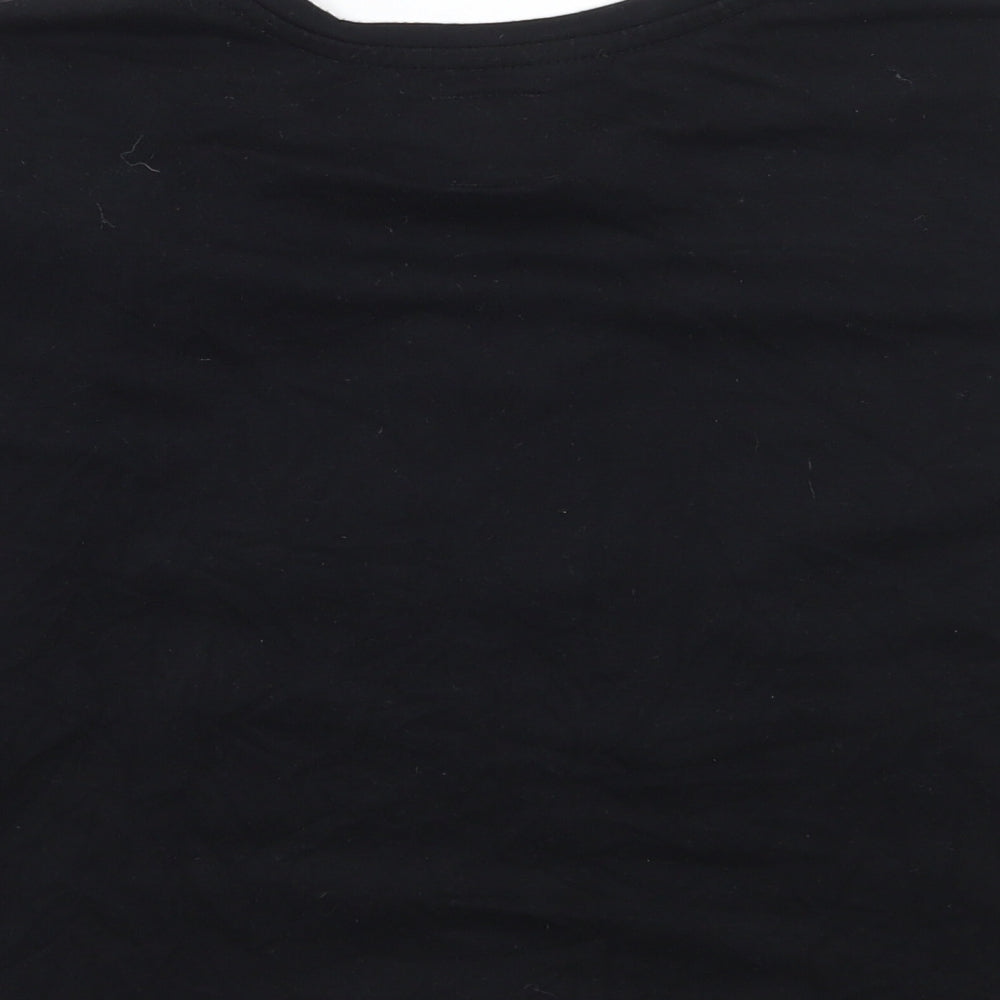 George Girls Black   Basic T-Shirt Size 12 Years