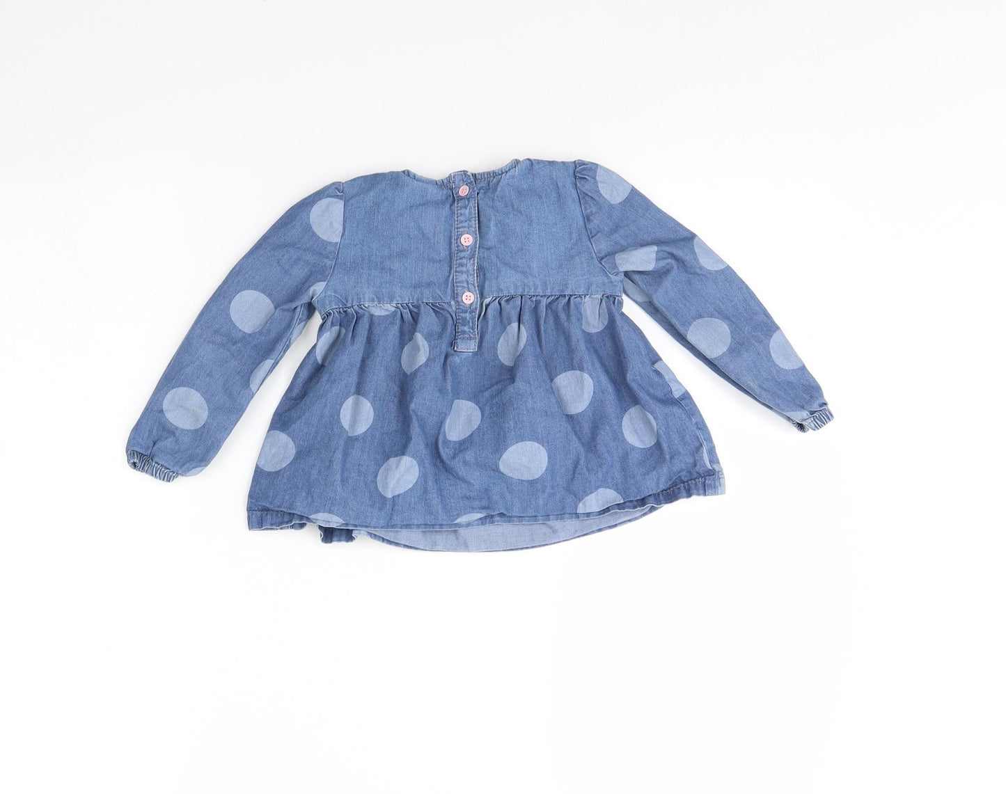 TU Girls Blue Polka Dot  Fit & Flare  Size 18 Months