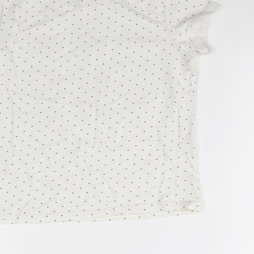 Primark Girls White Polka Dot  Basic T-Shirt Size 8 Years  - BFF