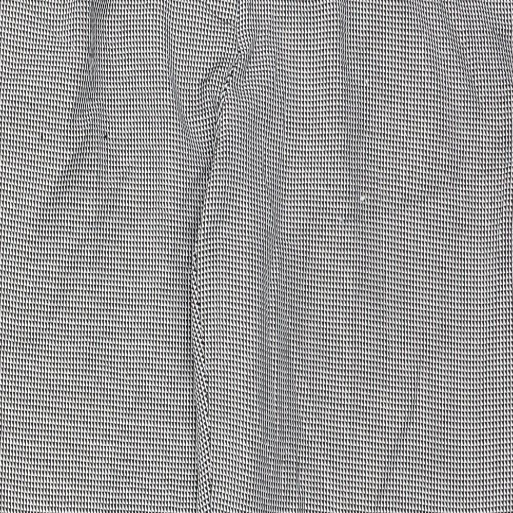 Dorothy Perkins Womens Black Check  Chino Trousers Size 8 L27 in