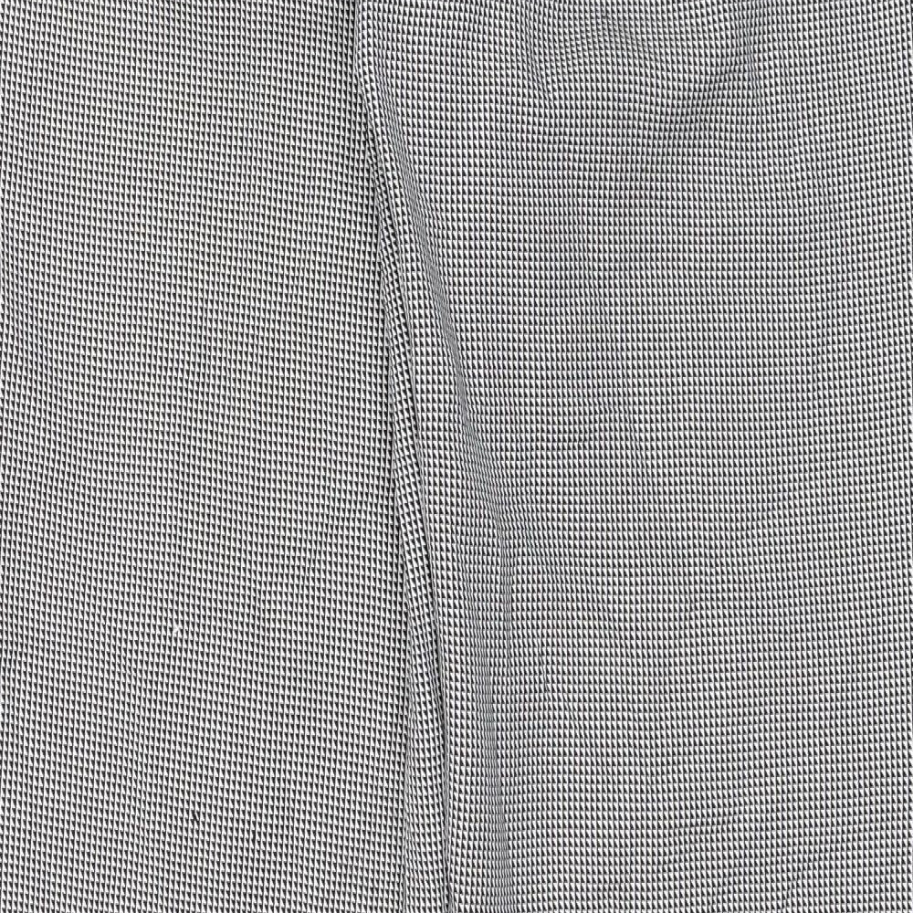 Dorothy Perkins Womens Black Check  Chino Trousers Size 8 L27 in