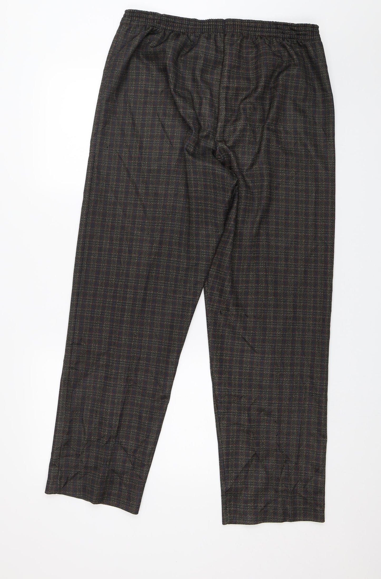 Preworn Womens Green Plaid  Capri Trousers Size 20 L27 in