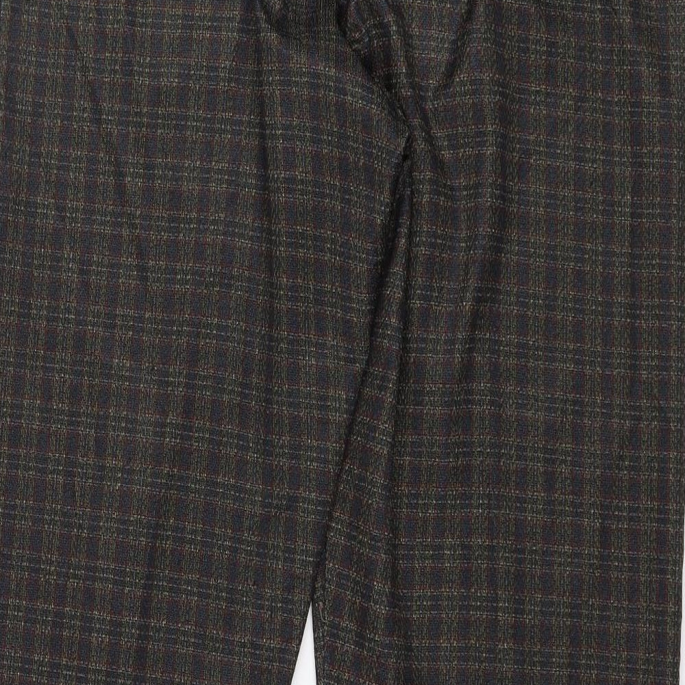 Preworn Womens Green Plaid  Capri Trousers Size 20 L27 in