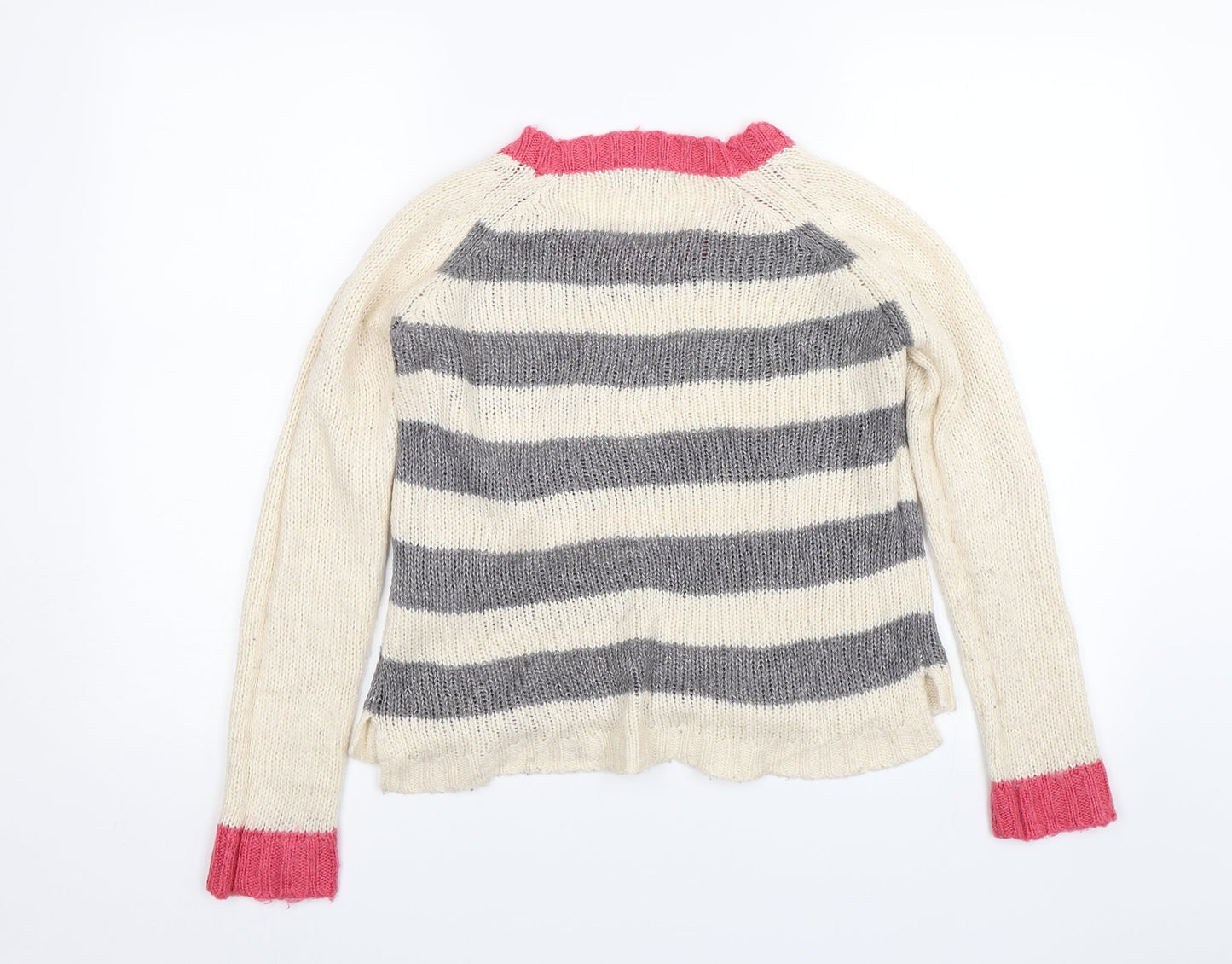 New Look Womens Beige Striped  Pullover Jumper Size S