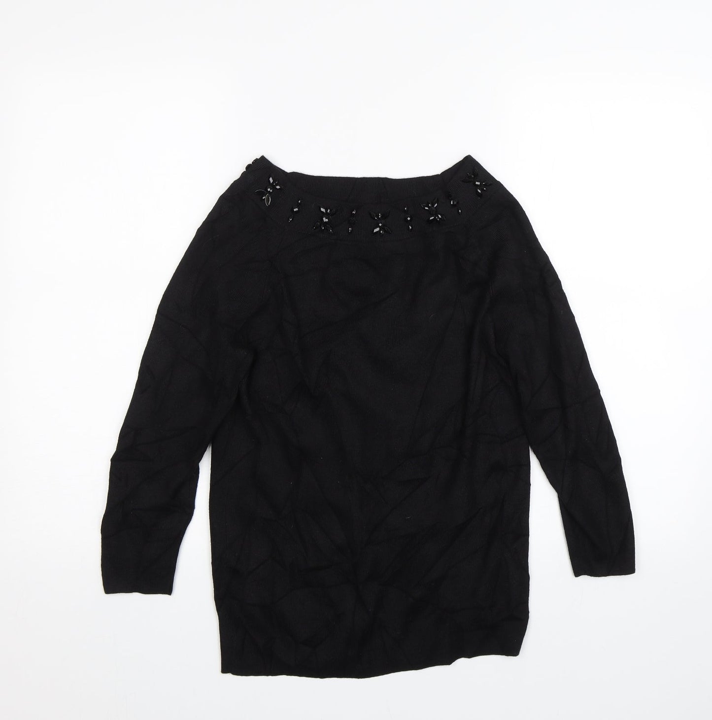 M&Co Womens Black   Pullover Jumper Size 12