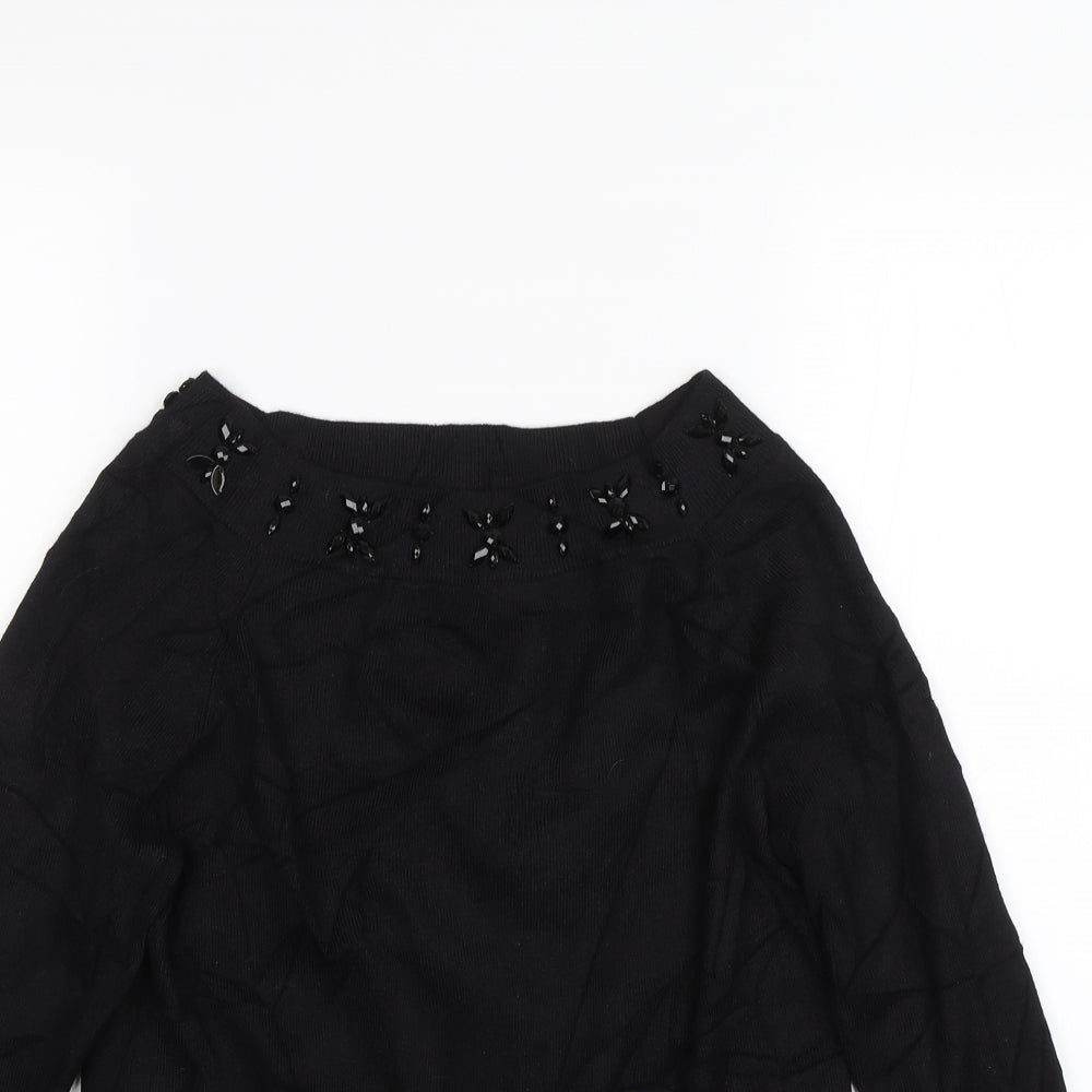 M&Co Womens Black   Pullover Jumper Size 12