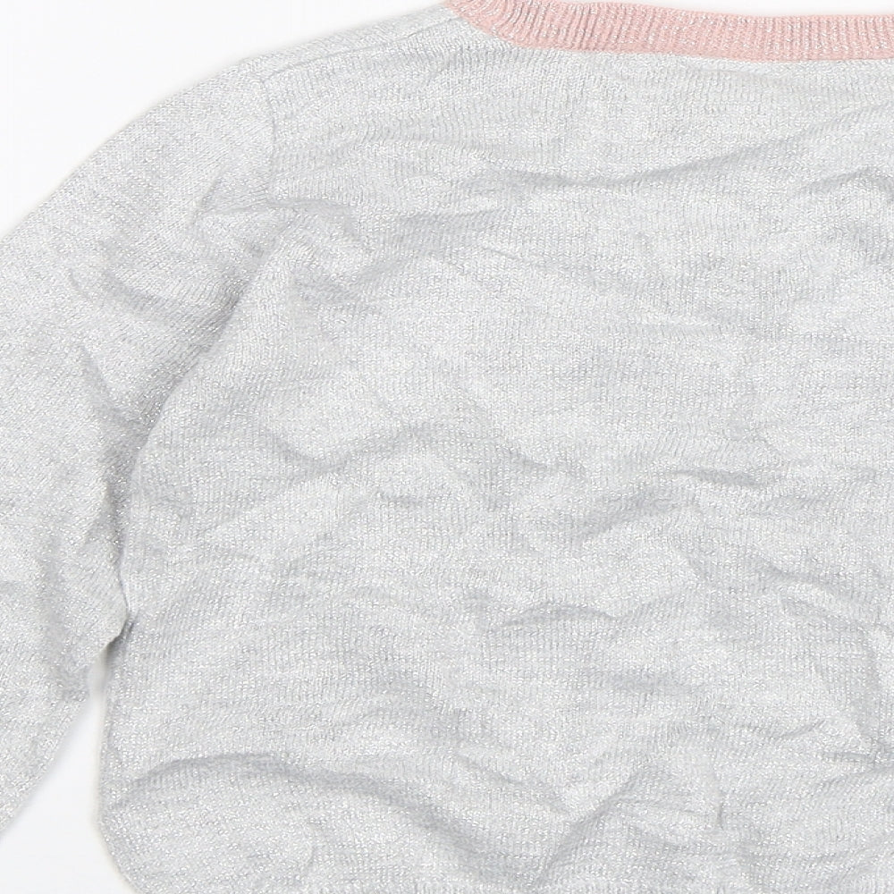 TU Girls Grey   Pullover Jumper Size 7 Years