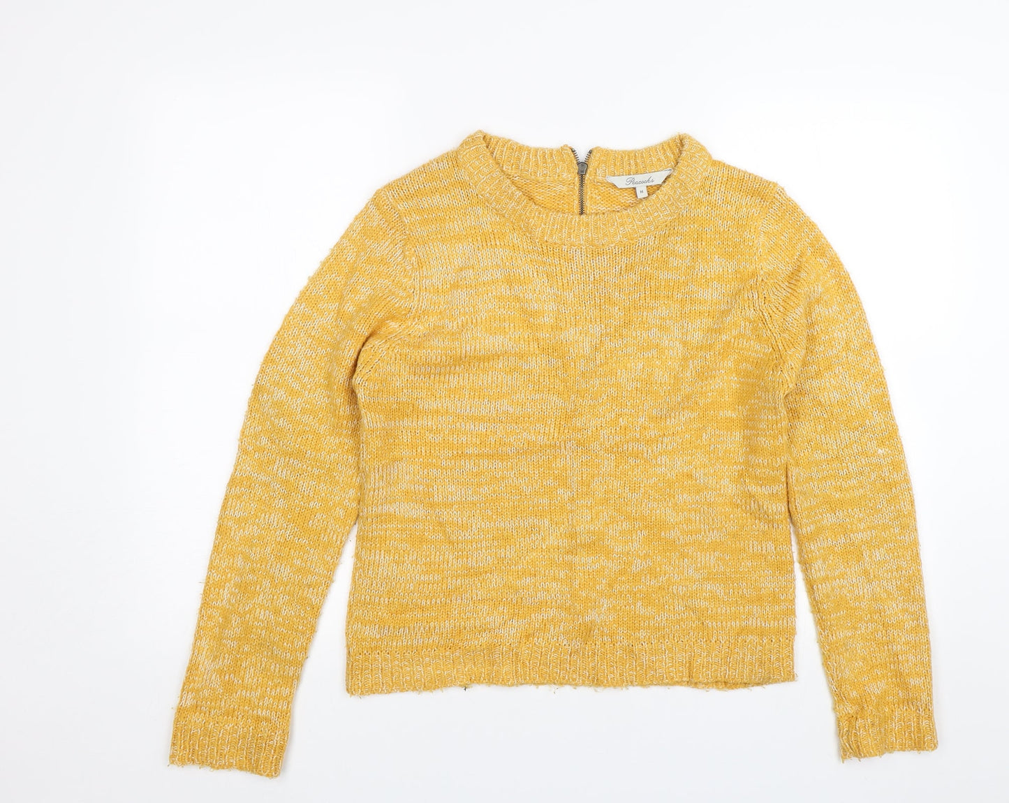 Peacocks Womens Yellow   Pullover Jumper Size M