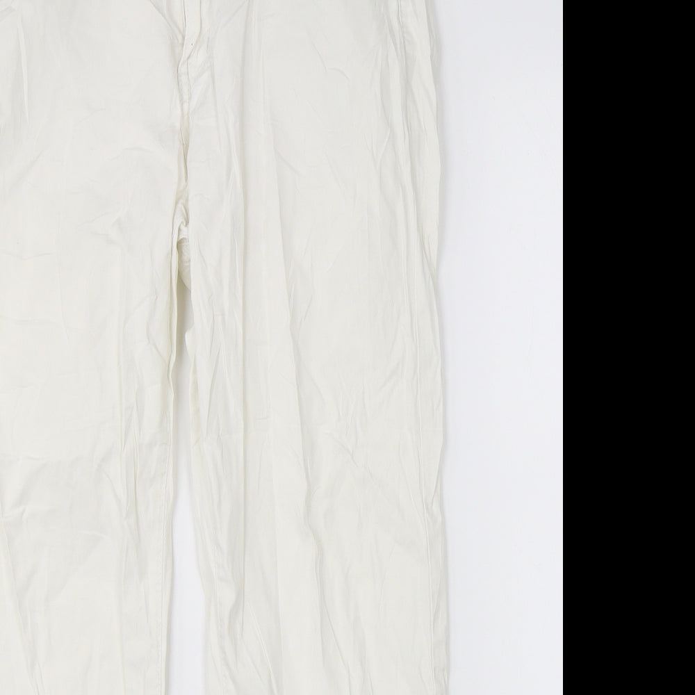 Miss Cherry Womens White   Trousers  Size 30 in L26 in