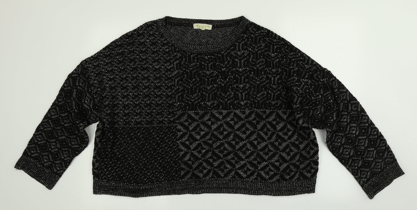 Staring at Stars Womens Black   Pullover Jumper Size L