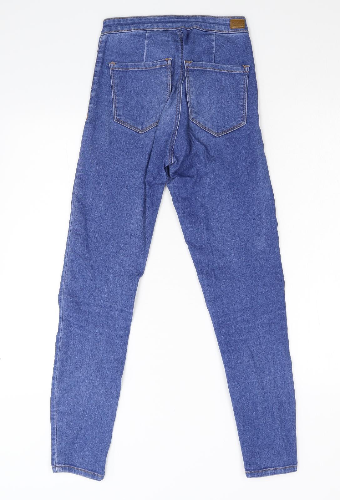 Bershka Womens Blue  Denim Jegging Jeans Size 8 L27 in