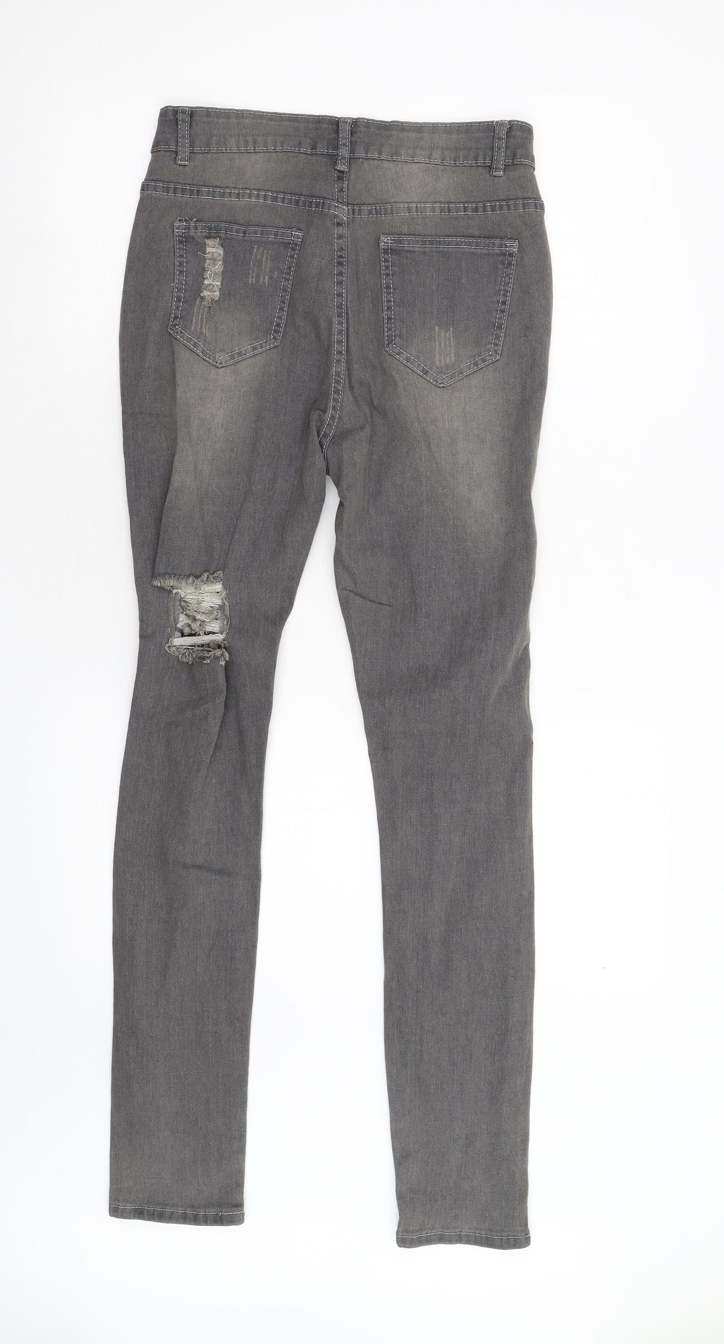 Preworn Womens Black  Denim Skinny Jeans Size 10 L30 in