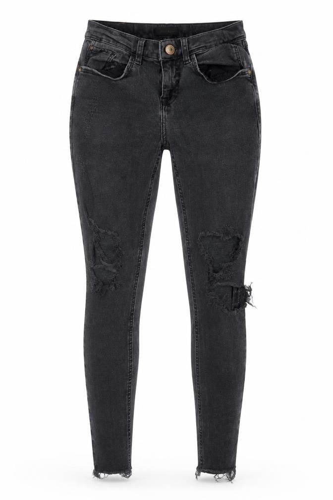 River Island Womens Black  Denim Skinny Jeans Size 8 L26 in