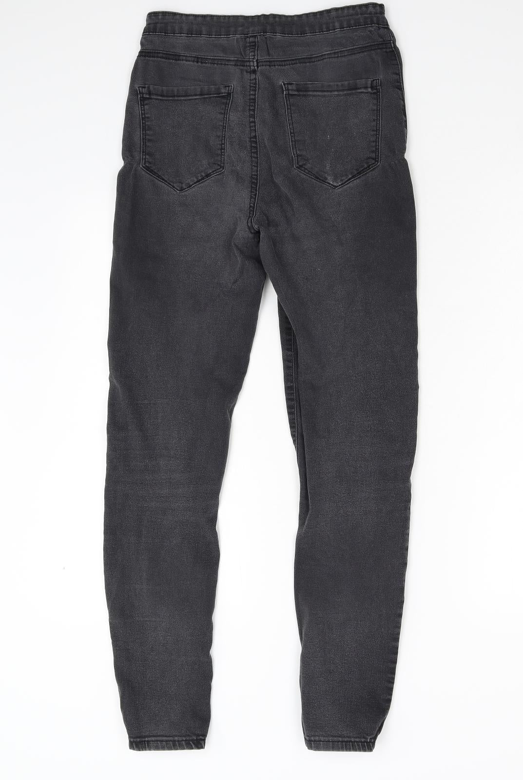 Primark Womens Black  Denim Skinny Jeans Size 10 L28 in