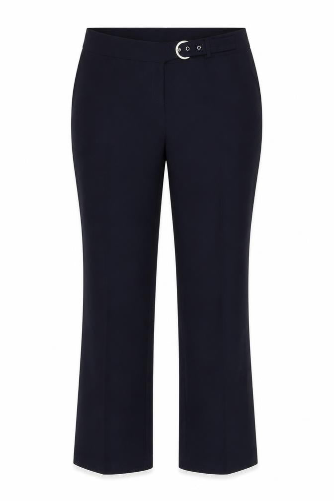 Front view of Evie women’s blue trousers, size UK 16, 31-inch leg