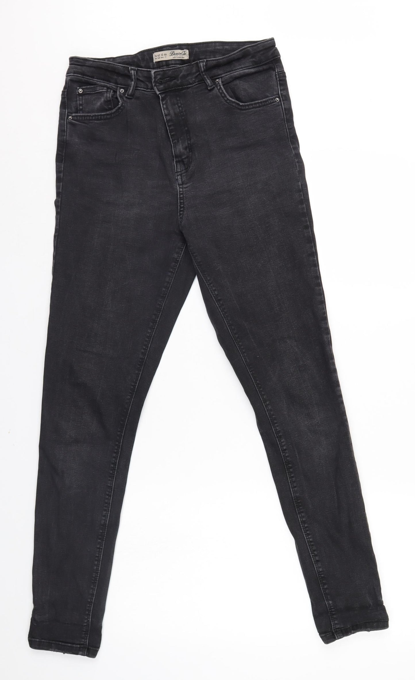 Denim Co Womens Black   Skinny Jeans Size 14 L29 in - Denim Co