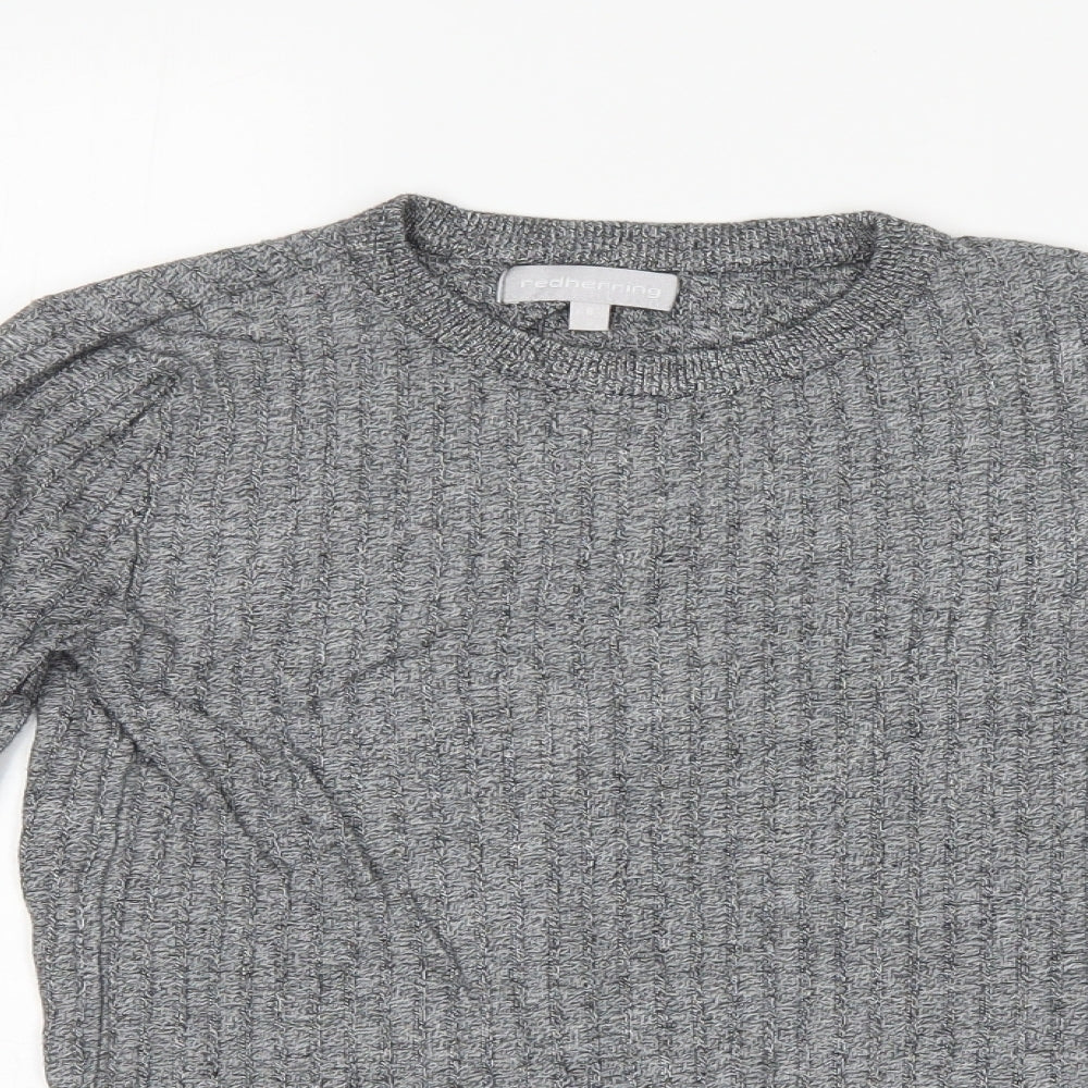 Redherring Womens Grey Striped  Pullover Jumper Size 8
