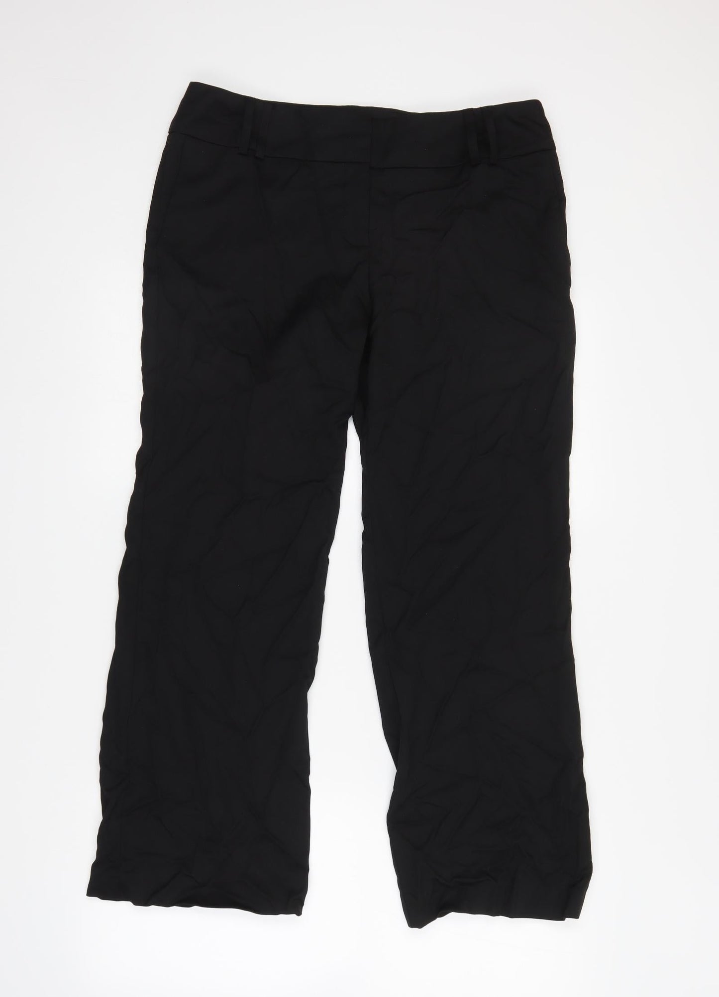 Preworn Womens Black   Trousers  Size 12 L28 in