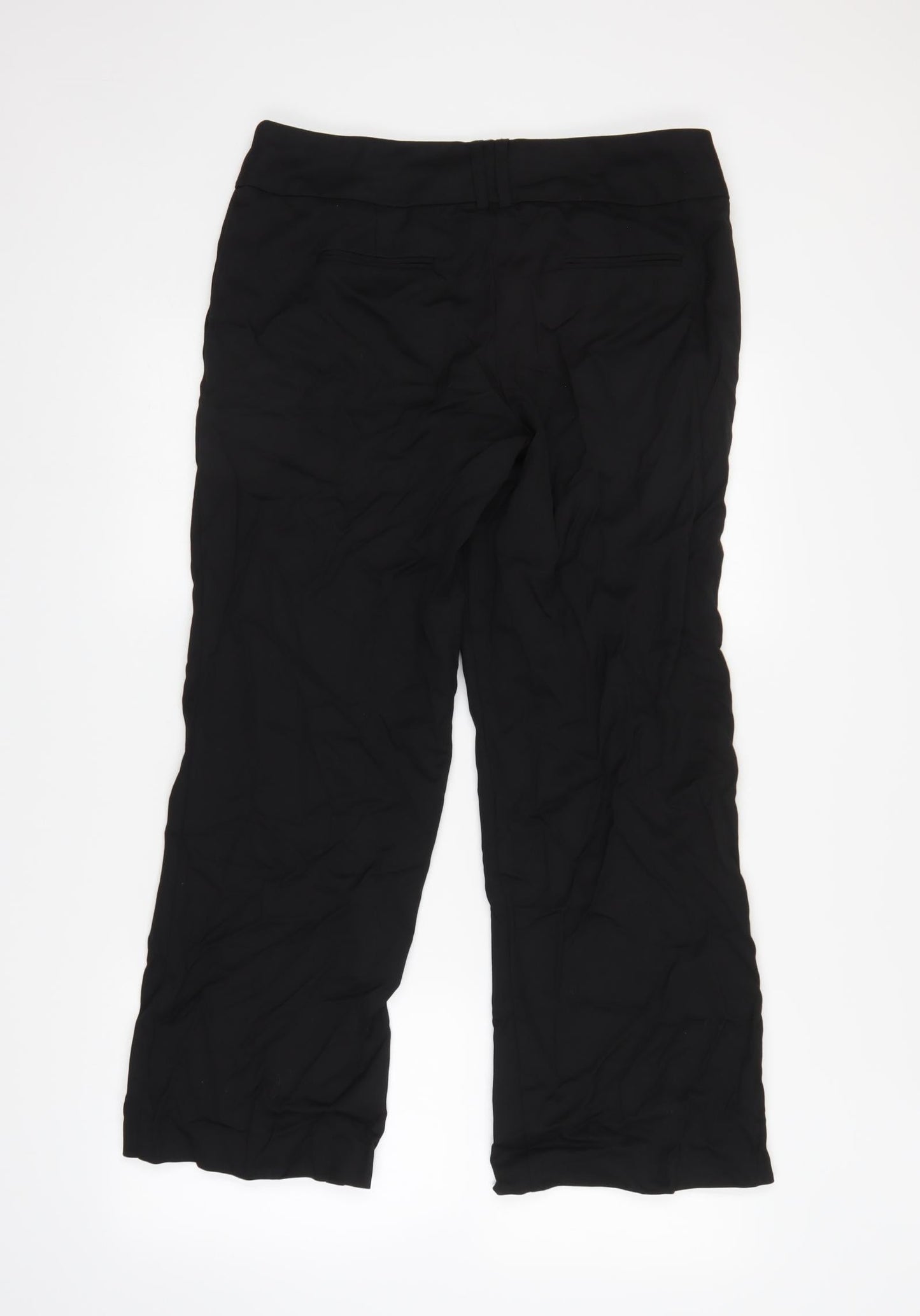 Preworn Womens Black   Trousers  Size 12 L28 in