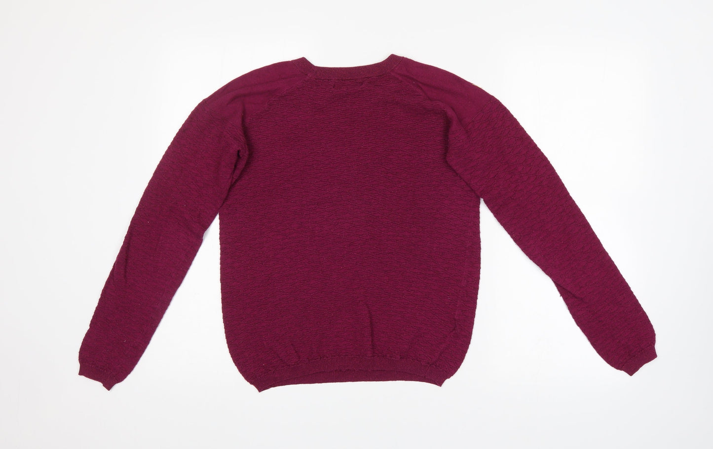NEXT Womens Purple Argyle/Diamond  Pullover Jumper Size 8
