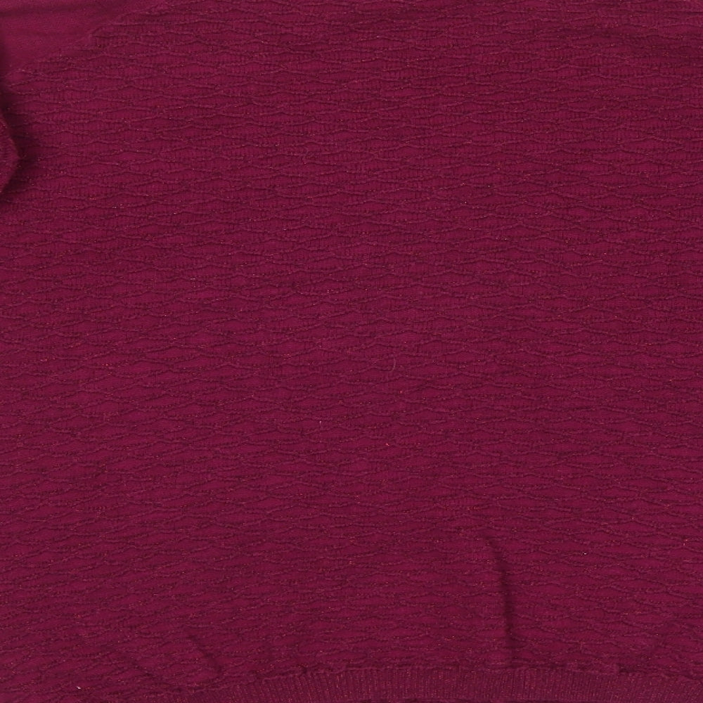 NEXT Womens Purple Argyle/Diamond  Pullover Jumper Size 8
