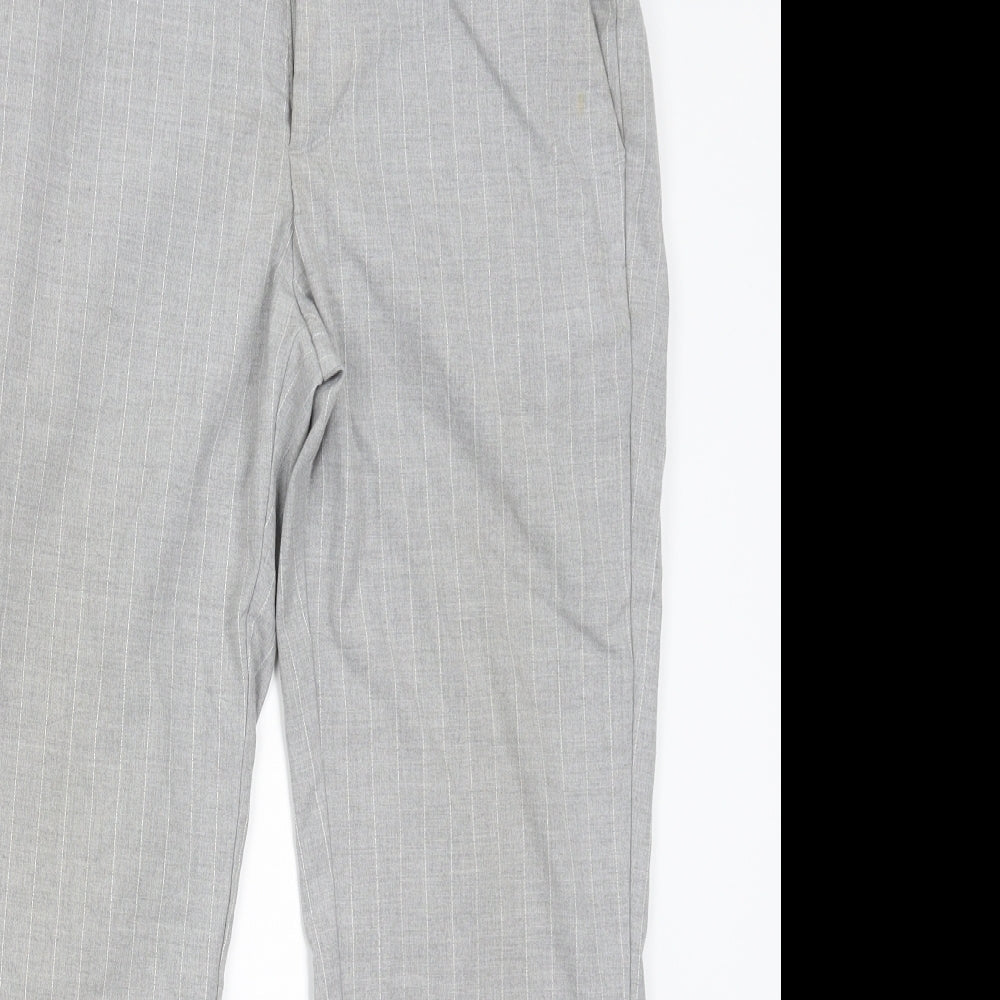 Berkshka Womens Grey Striped  Capri Trousers Size 38 L26 in