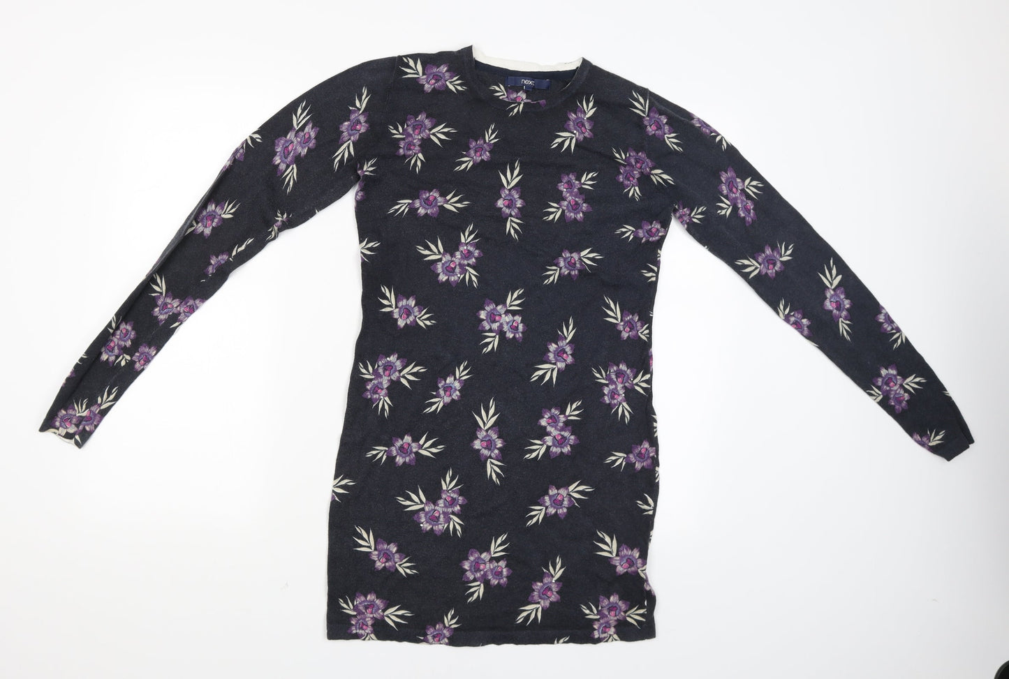 NEXT Womens Blue Floral  Pullover Jumper Size 10