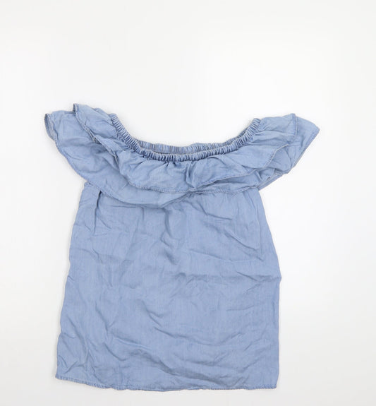 Peacocs Womens Blue   Basic Blouse Size 12