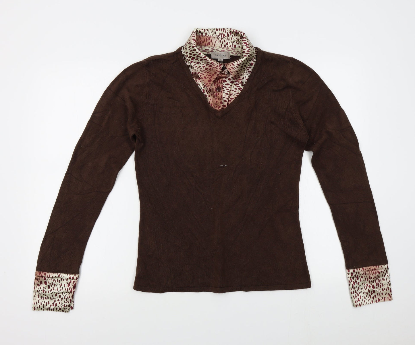 Paramour Womens Brown   Pullover Jumper Size L