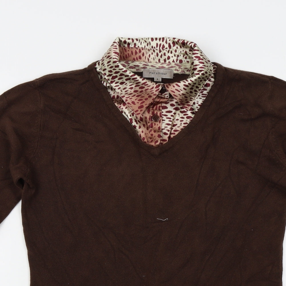 Paramour Womens Brown   Pullover Jumper Size L