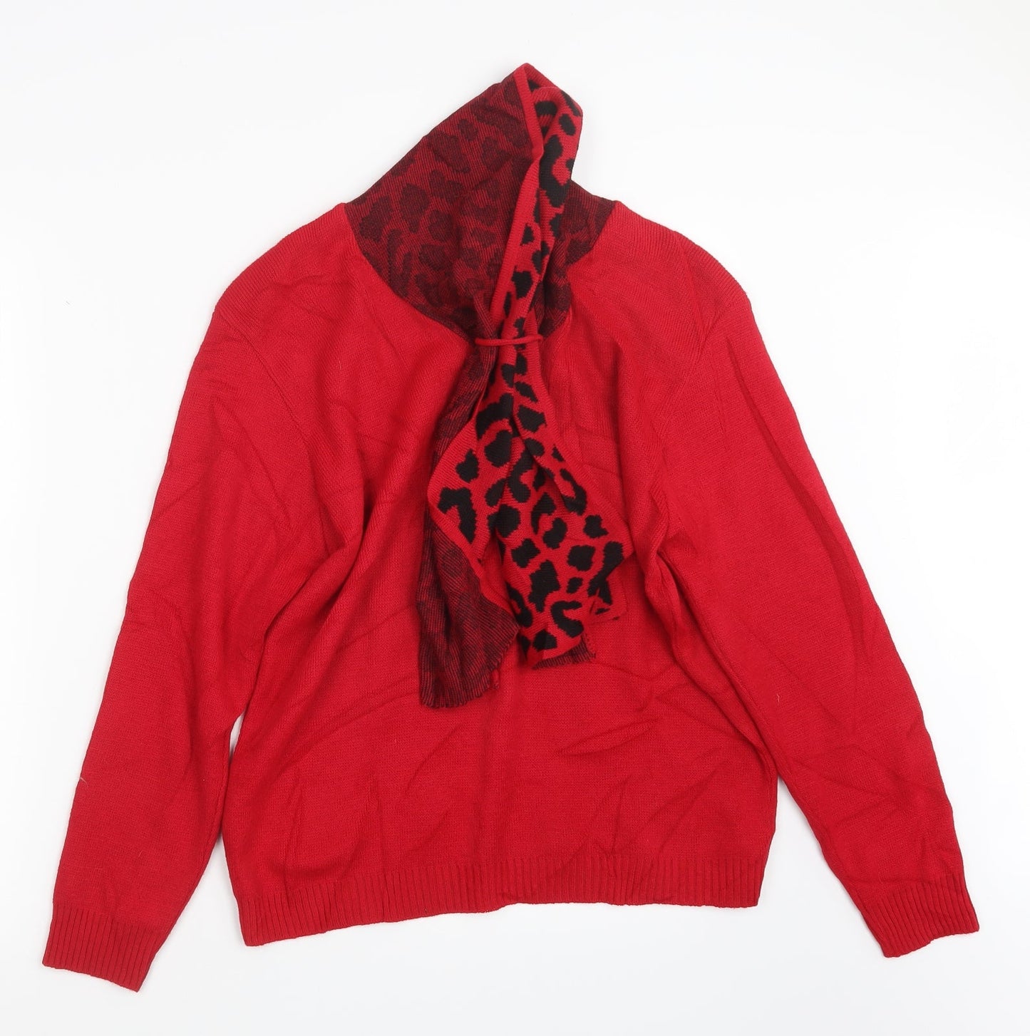 Autonomy Womens Red  Knit Pullover Jumper Size M