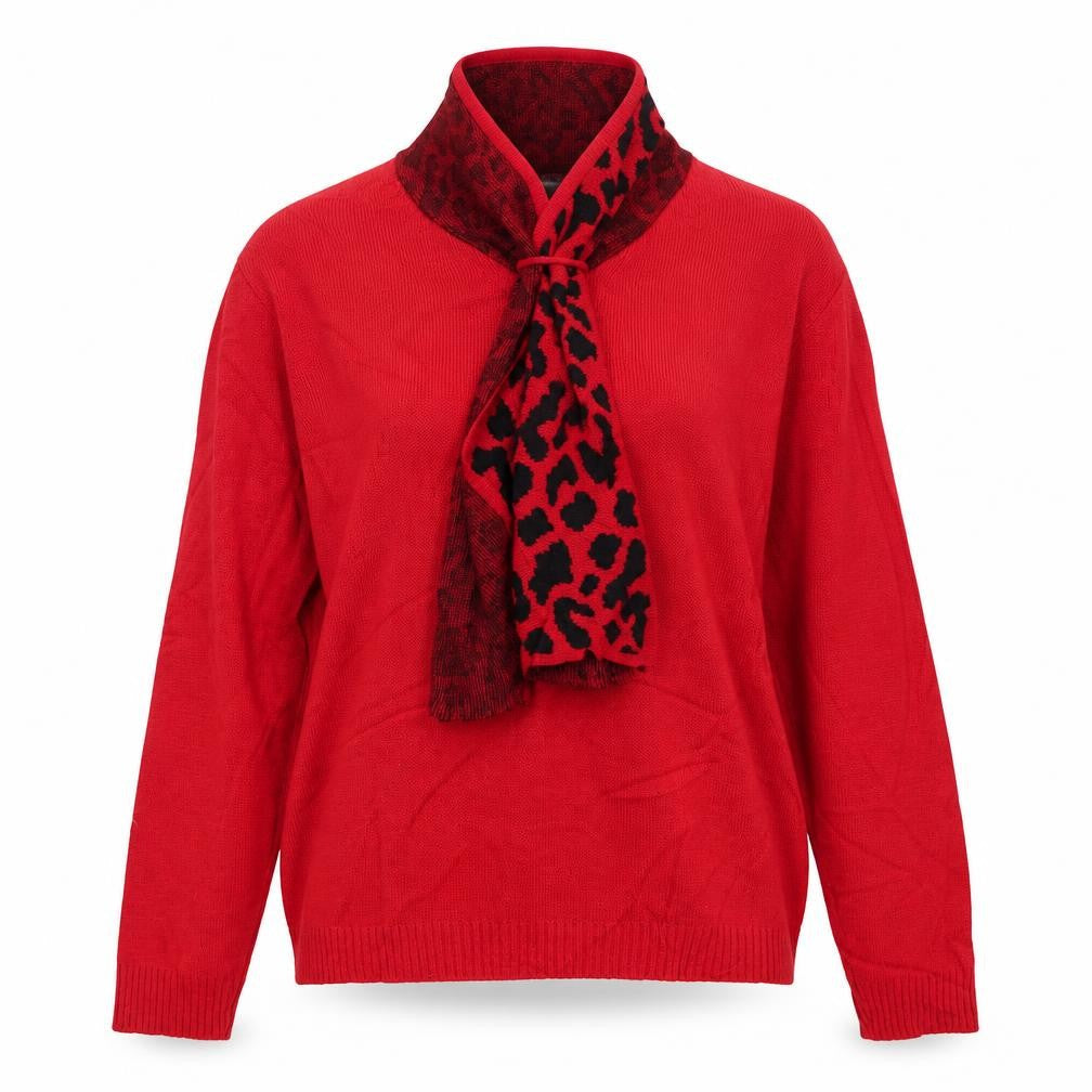 Autonomy Womens Red  Knit Pullover Jumper Size M
