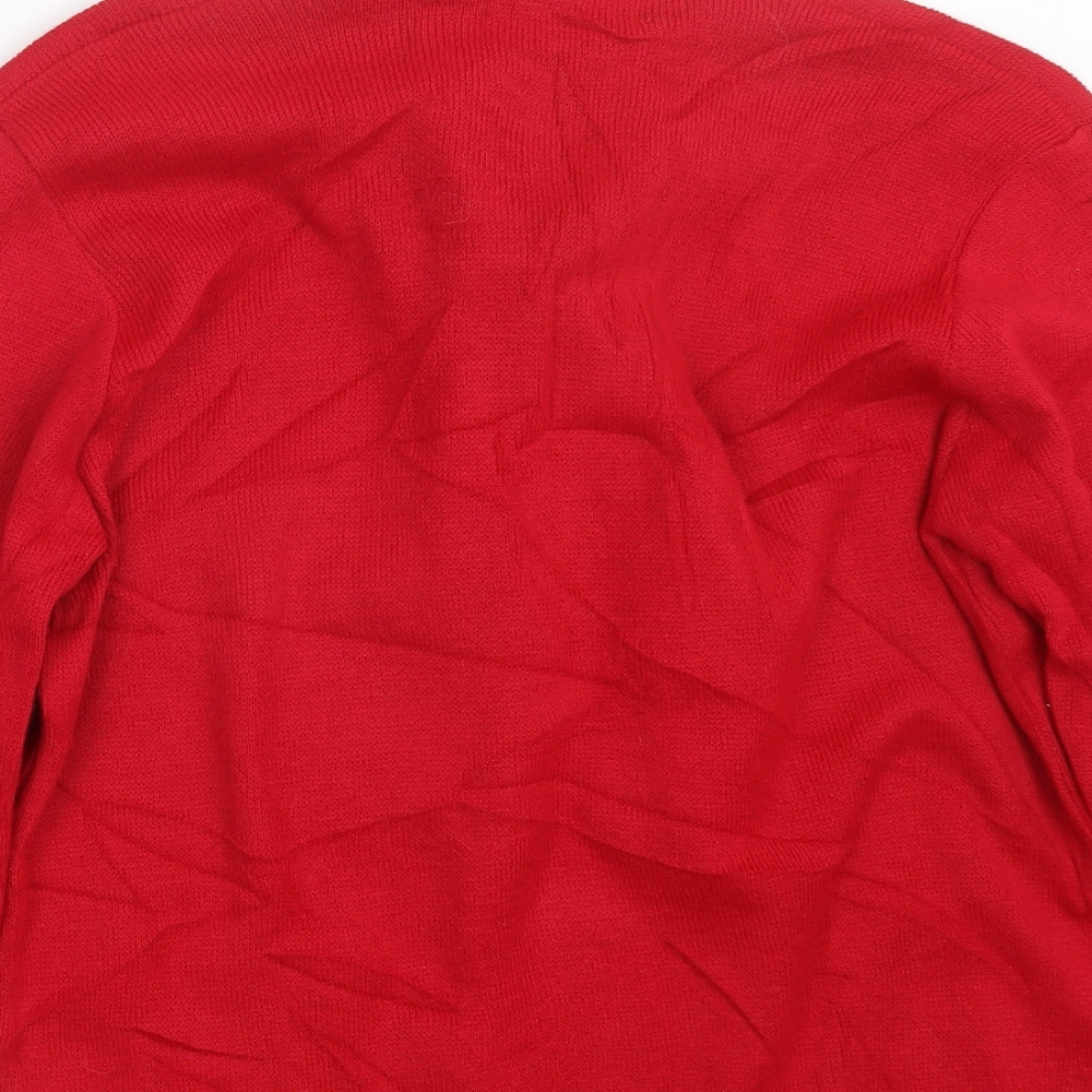 Autonomy Womens Red  Knit Pullover Jumper Size M