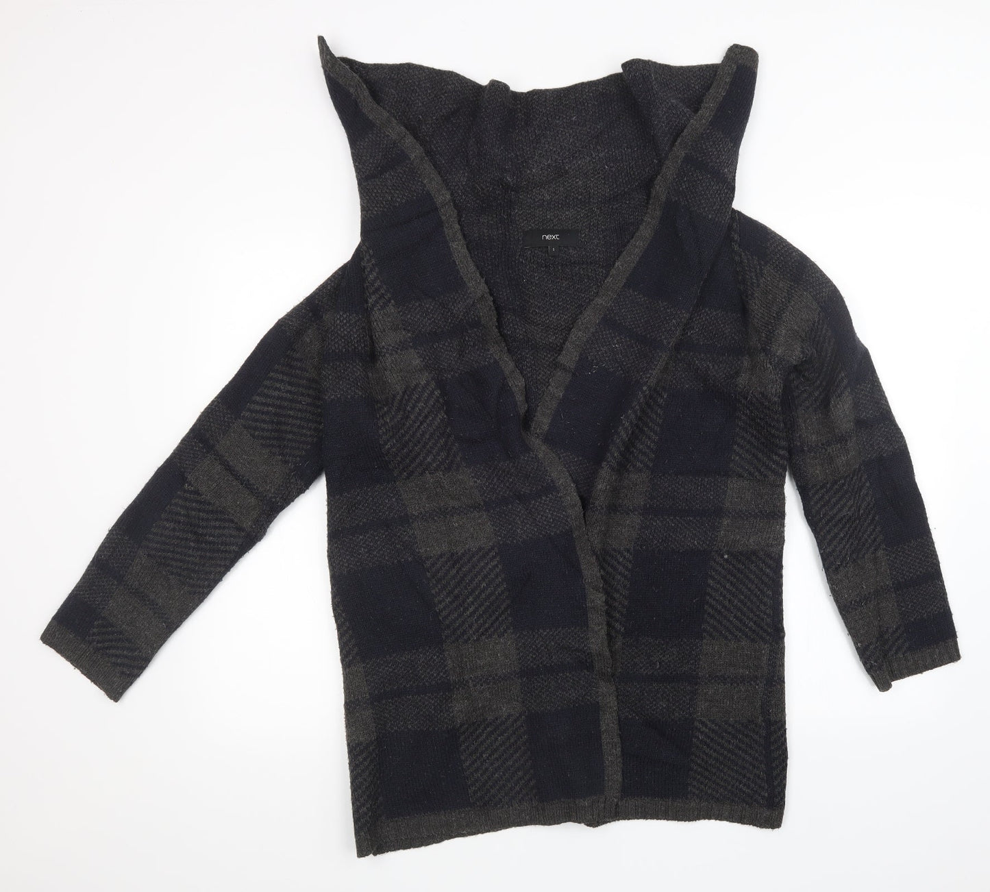 NEXT Womens Blue Geometric Knit Cardigan Jumper Size S