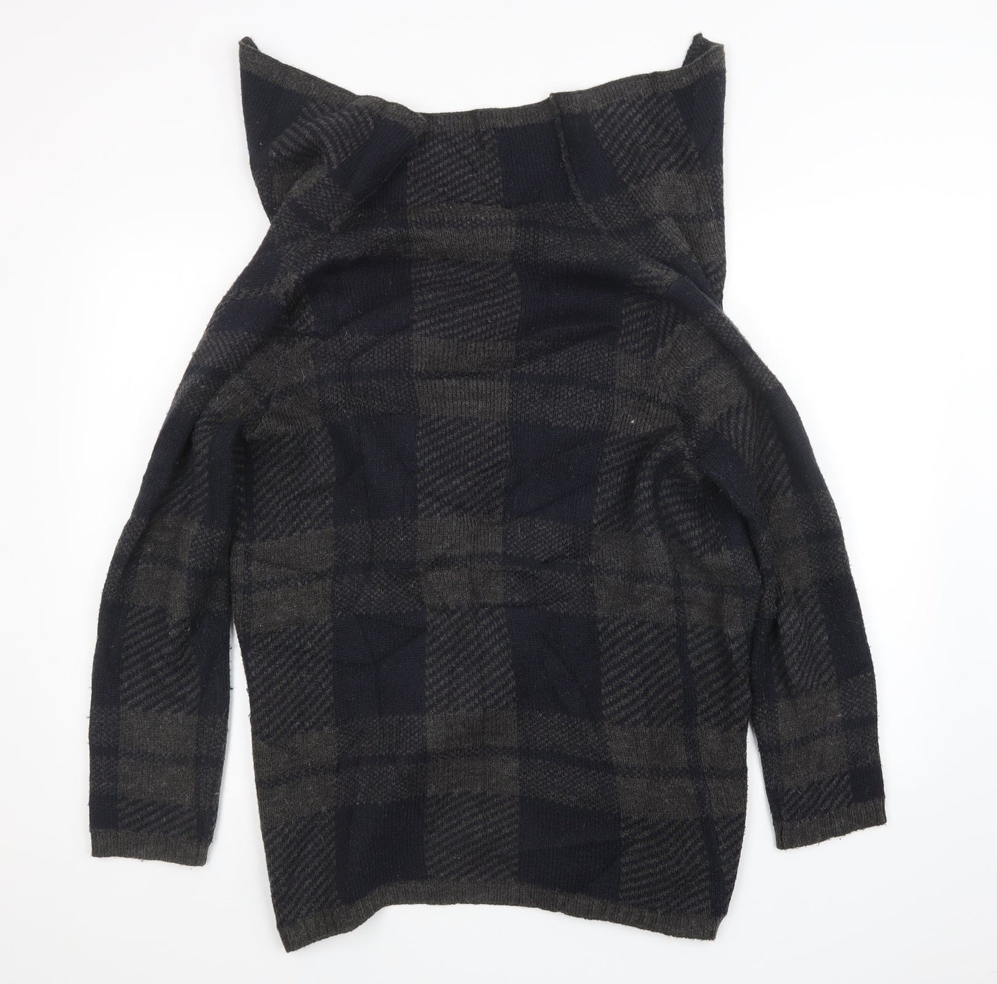 NEXT Womens Blue Geometric Knit Cardigan Jumper Size S