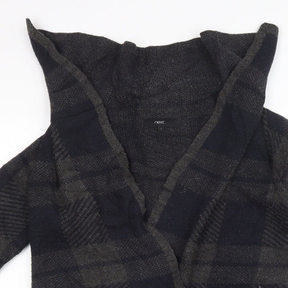 NEXT Womens Blue Geometric Knit Cardigan Jumper Size S