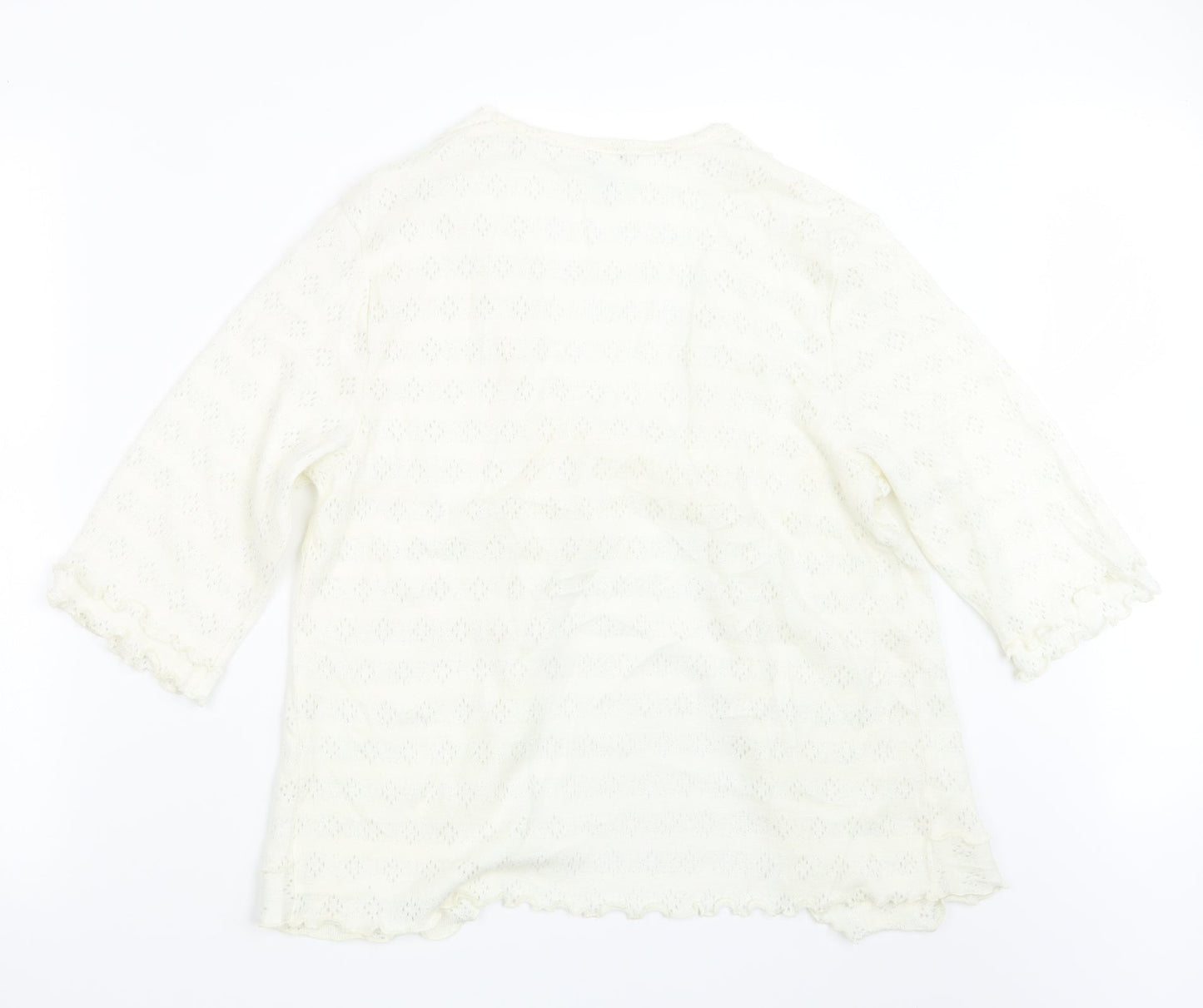 Slenderella Womens Ivory  Knit Cardigan Jumper Size M