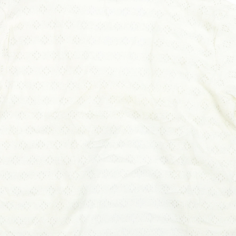 Slenderella Womens Ivory  Knit Cardigan Jumper Size M