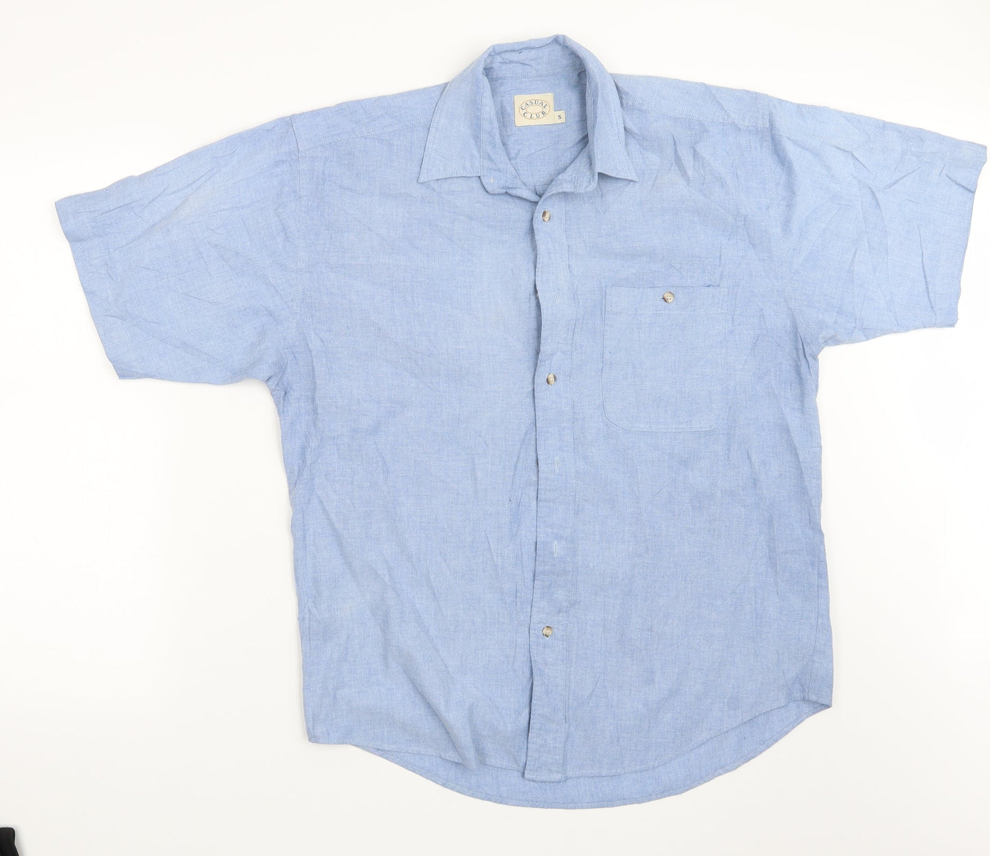 Casual Club Mens Blue    Button-Up Size S