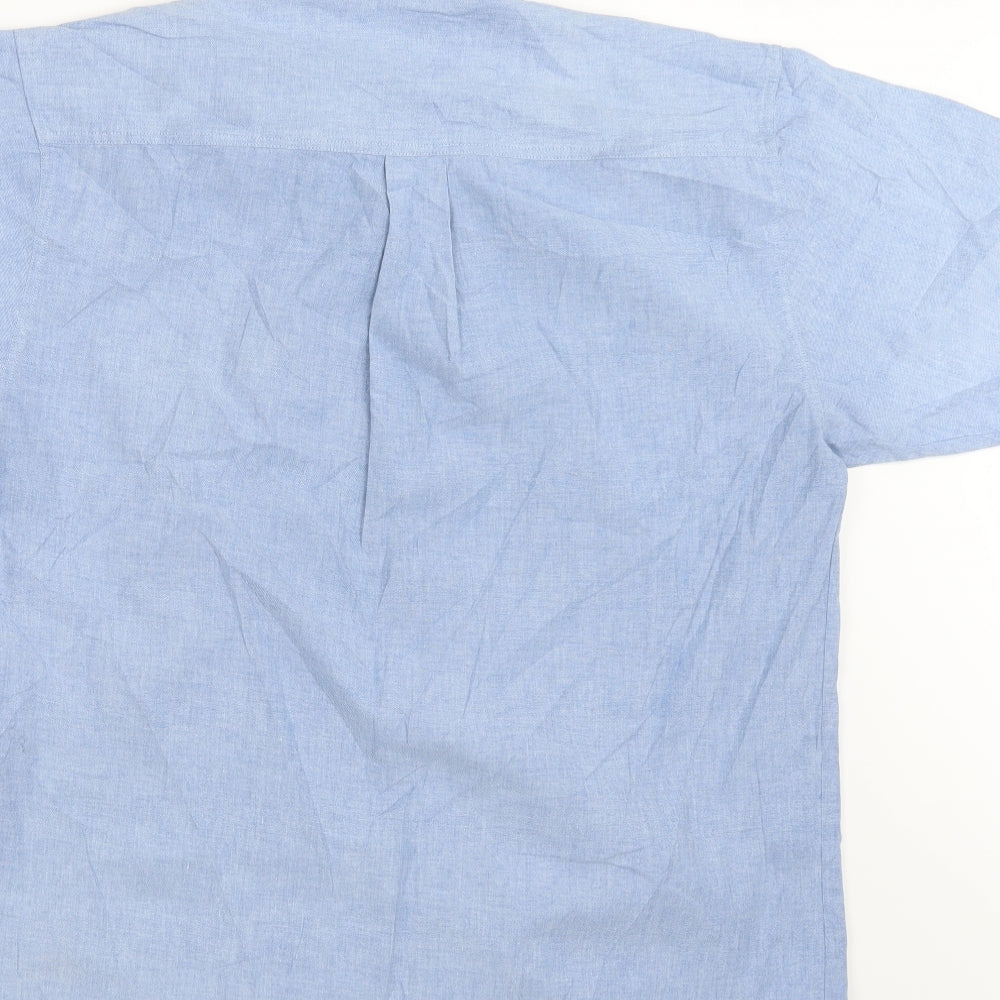 Casual Club Mens Blue    Button-Up Size S