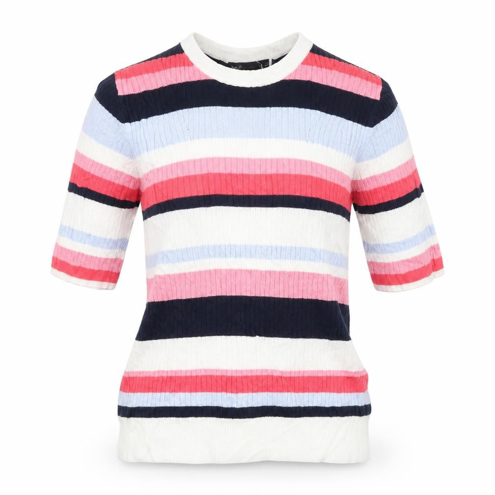 Marks and Spencer Womens Pink Striped Knit Pullover Jumper Size 12
