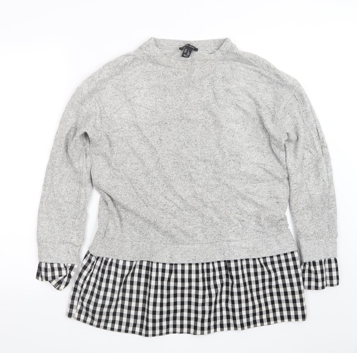 New Look Womens Grey  Knit Pullover Jumper Size S