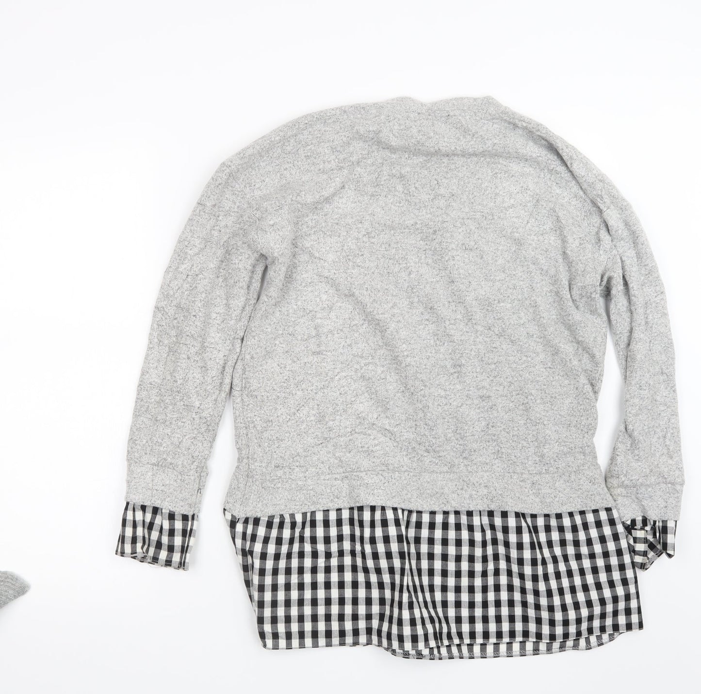 New Look Womens Grey  Knit Pullover Jumper Size S