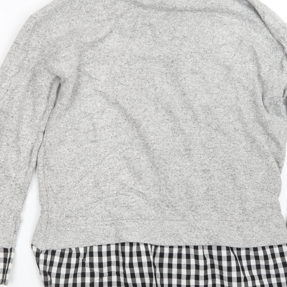 New Look Womens Grey  Knit Pullover Jumper Size S