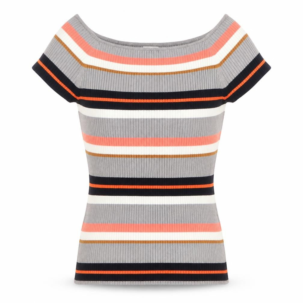 H&M Womens Beige Striped  Pullover Jumper Size S