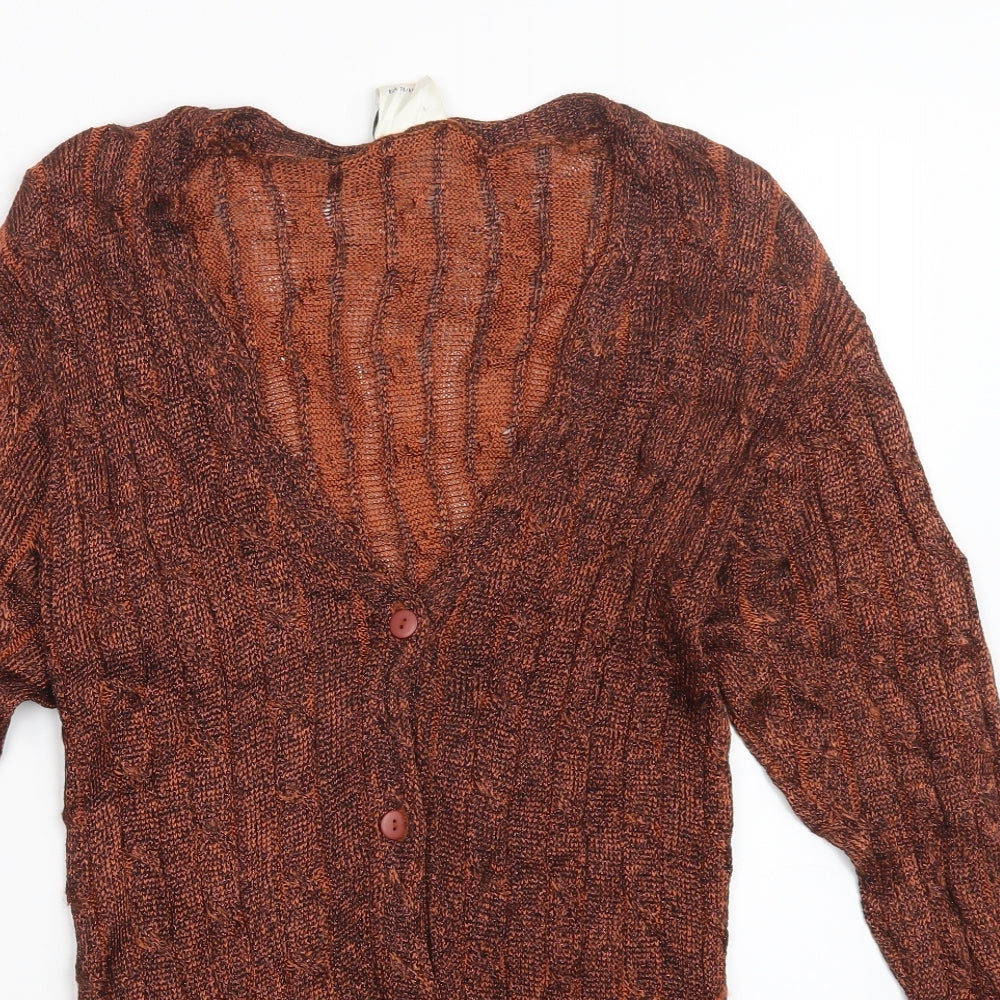 NEXT Womens Orange   Cardigan Jumper Size S