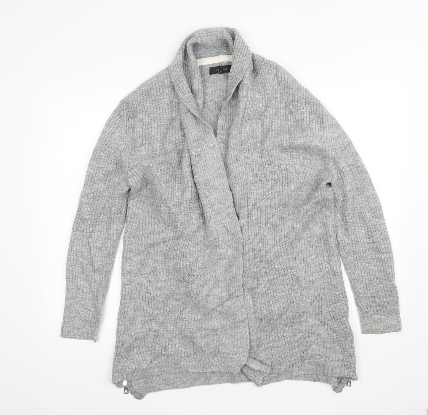 River Island Womens Grey  Knit Cardigan Jumper Size S
